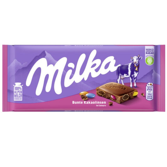 Chocolat au lait Milka Smarties (DDM dépassée)